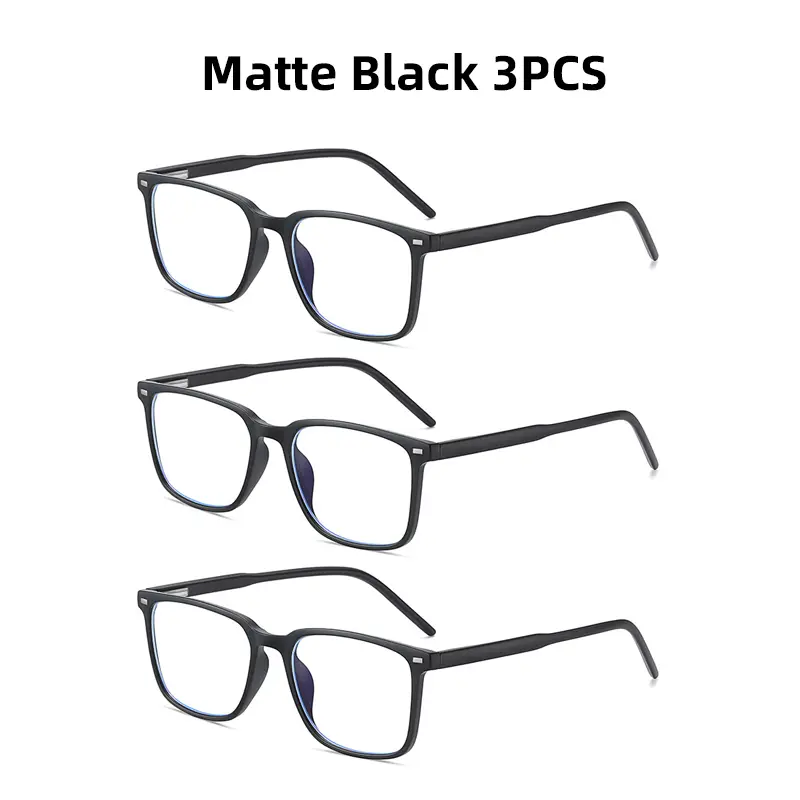 VIVIBEE Classic Square Blue Light Blocking Men Glasses Computer Gaming TR90 Black Anti Ray Eyeglasses Better Sleep Clear Eyewear - Image 12