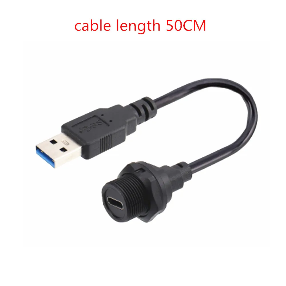 

14 шт. водонепроницаемый IP67 IP68, резьбовой кабель с задней розеткой USB-длина линии 3,05 Гб 50 см