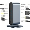 12 in 1 Type C Adapter Docking Station 4K HDMI-Compatible VGA RJ45 3.5mm Jack SD TF Card USB 3.0 Hub 100W PD for Macbook Laptop 1