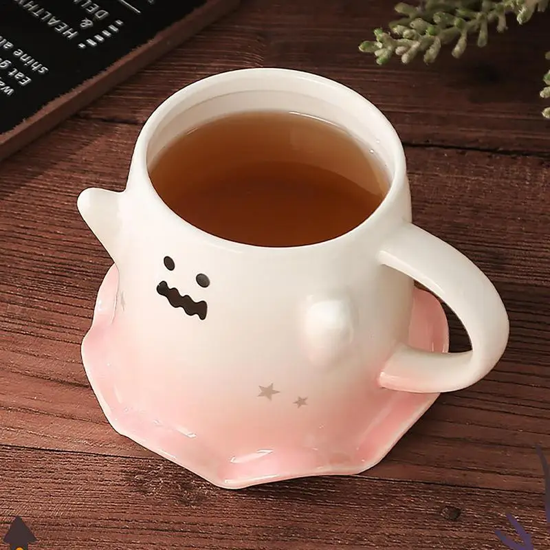 Cute Ghost Ceramic Cup High Temperature Resistancecreative - Temu