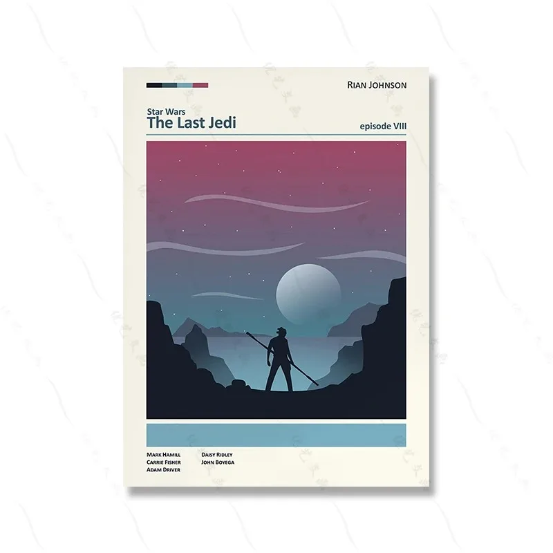 thumbnail image 1 of Pintura en lienzo con paisaje abstracto de planetas y estrellas, póster de película minimalista de Wars, impresión en cueva, pintura láser moderna, decoración del hogar para habitación, 1 of 5