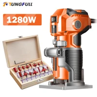 Woodworking Electric Trimmer Trimming Machine Wood Milling Engraving Slotting Wood Laminator Edge Trimmer Wood Router Milling 1
