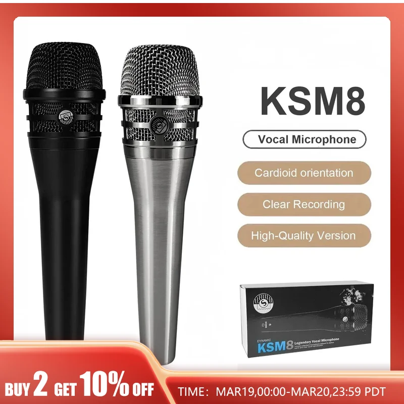 Ksm8 Microfono Dinamico Supercardioide Per Canto Sul Palco Microfono Cablato Professionale Per Karaoke Bbox Registrazione Vocale