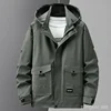 New Arrival Men's Plus Size Workwear Jacket with Hood - Spring and Autumn Windbreaker Coat 10XL 9xl jacket for men 2