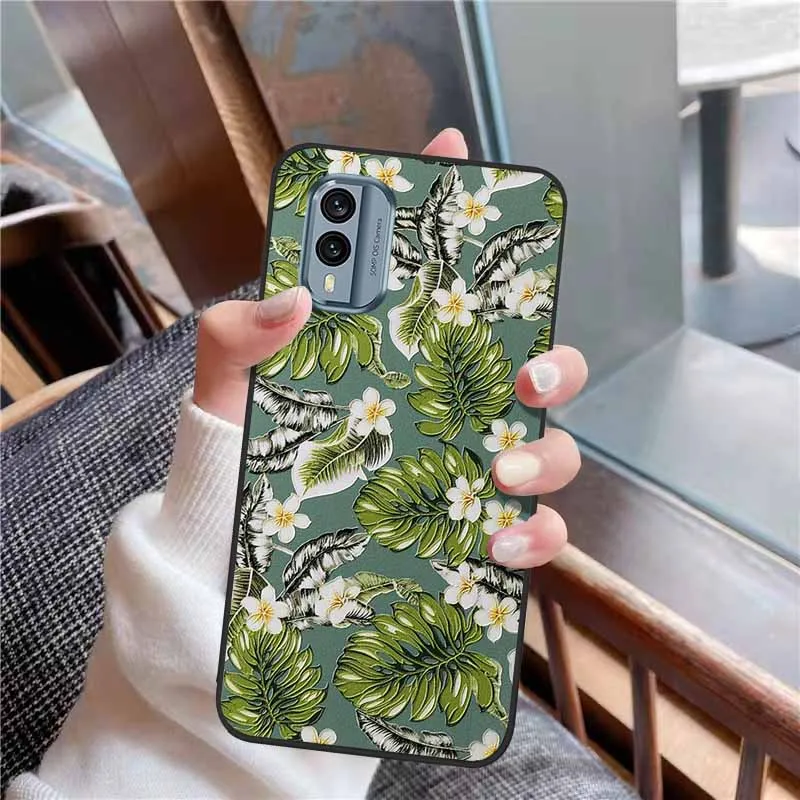 3D Soft Relief Flower Silicone Emboss Painted Cover