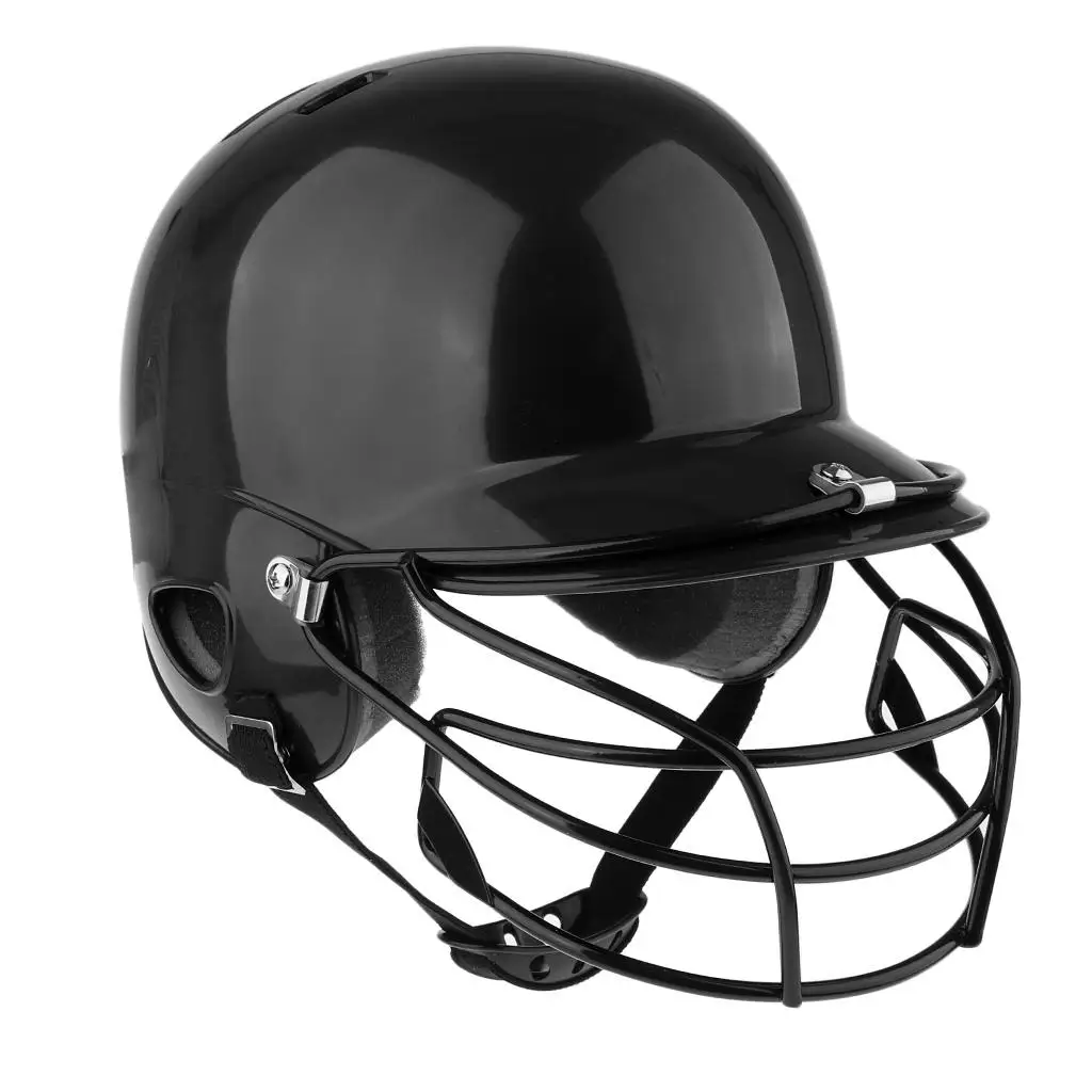 Baseball Batting Helmet Softball Compact Mask Density Impact Head Face Guard with Ear Protector