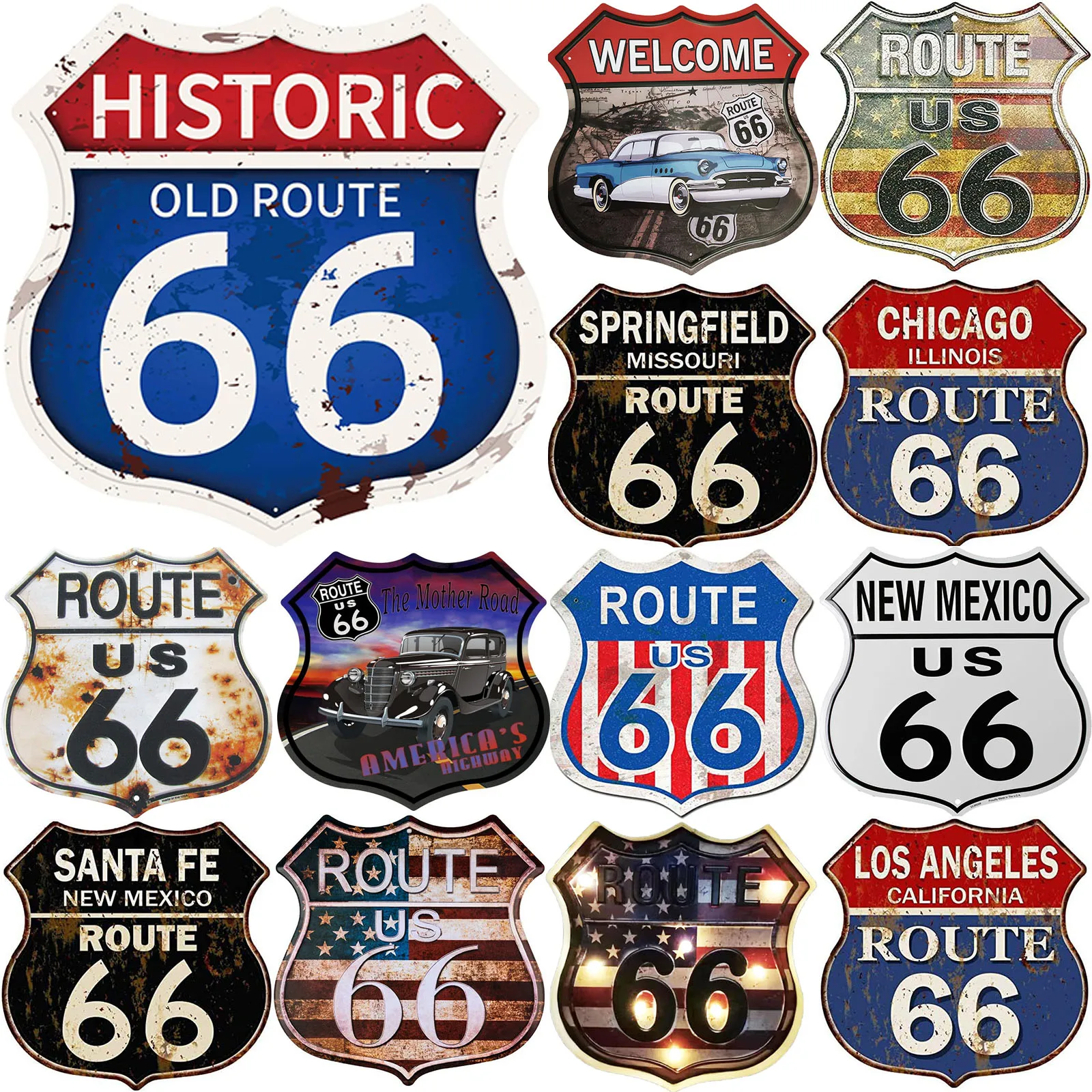 Route 66 Metal Sign 1