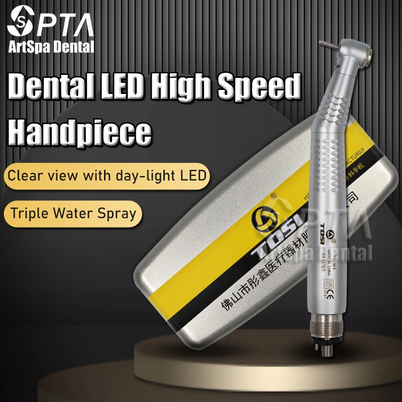 

Dentist Tool TOSI TX-164 High Speed Original With Fiber Optic Air Turbine Dental Handpiece Drill 2 Holes And 4 Holes