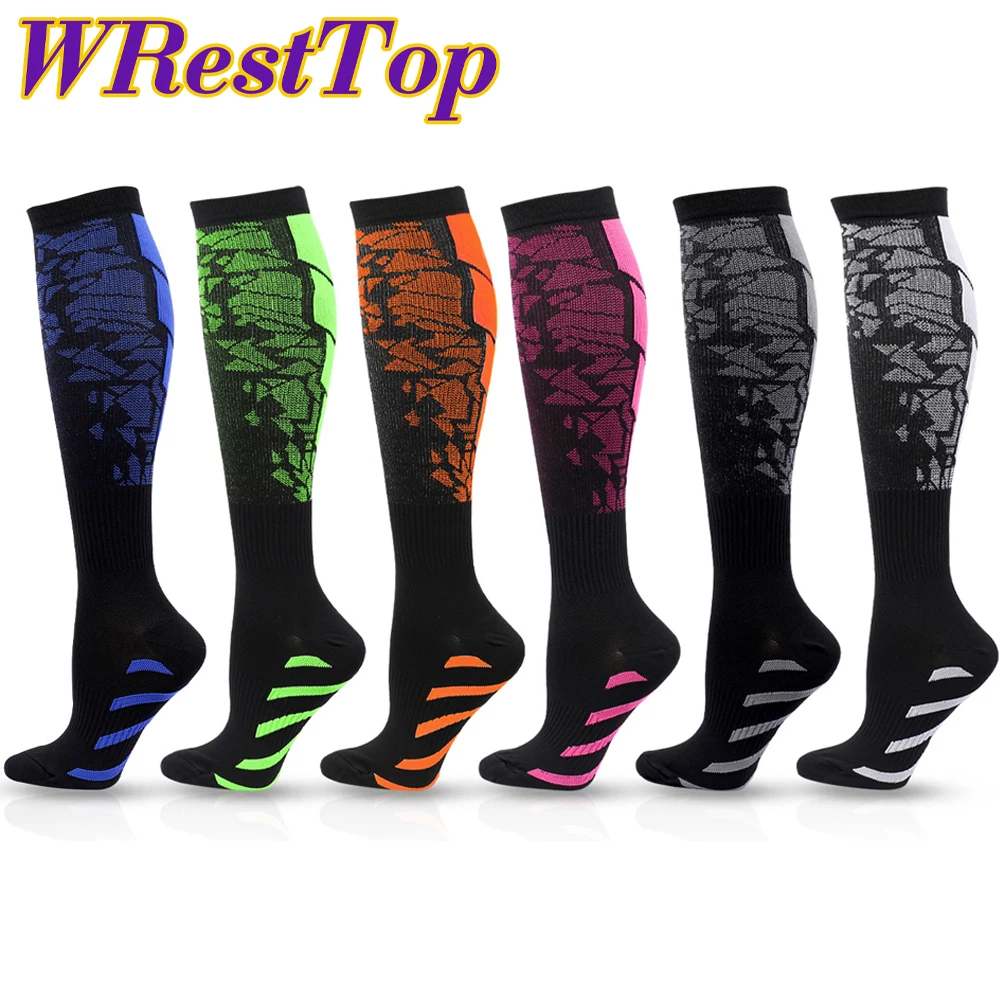 Compression socks 1Pair Compression Socks Circulation Nylon Medical Nursing Stockings Outdoor Cycling Fast-drying Breathable Sports