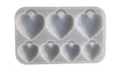 Elegant 3D Heart Pendant Silicone Mold - Durable, Easy - Release Craft Kit for DIY Jewelry Creations (1pcs)