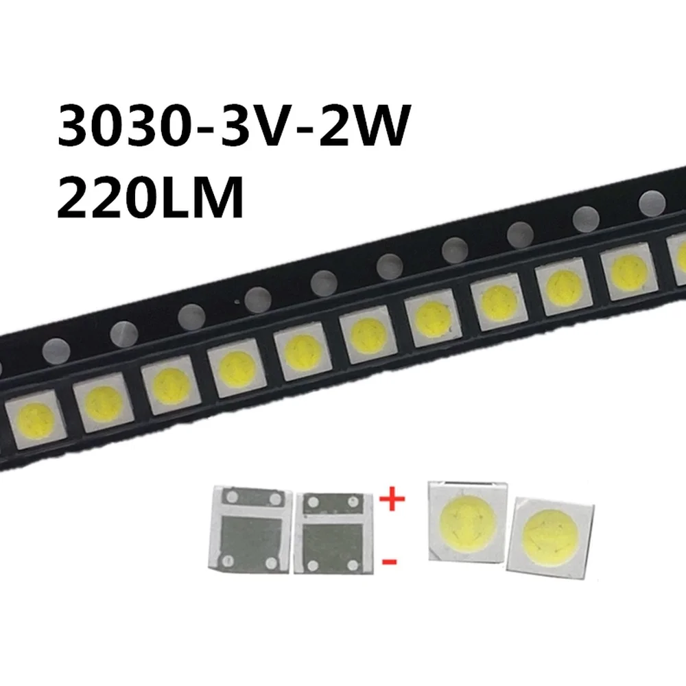 100/50Pcs TCL Led-hintergrundbeleuchtung High Power LED 2W 3030 3V Kühles weiß 220LM PT30W45 V1 TV Anwendung 3030 smd led diode