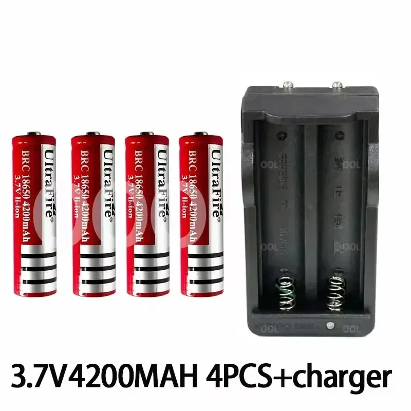 New 18650 Battery 4200mAh 3.7V 18650 Lithium-ion Battery Remote Screwdriver Rechargeable Battery+charger - Image 3