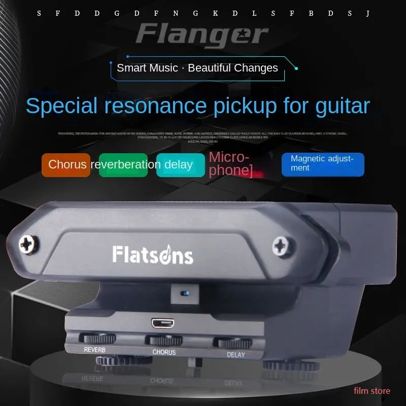 

Flanger FR2 Resonance Vibration Pickup Punch Free Electricity Box Folk Acoustic Guitar Performance