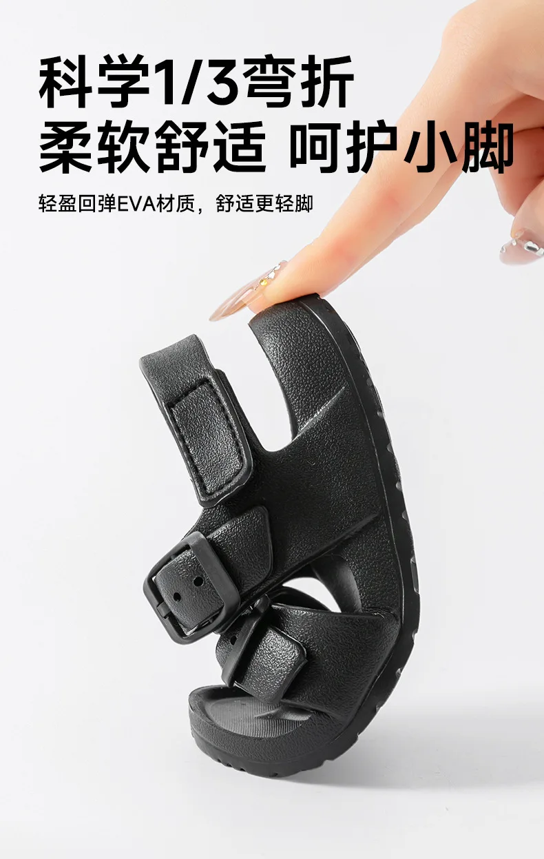 Summer Solid Buckle Children Sandals EVA Soft Waterproof Kids Sandals Hook Loop Soft Bottom Baby Boys Girls Beach Shoes 21 S49a426fc8eb54a70bc16c3da1baac8adP