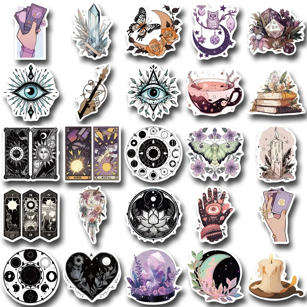 10/30/50PCS Magic Witch Art Cartoon Stickers Aesthetic Goth DIY Phone Laptop Luggage Skateboard Cool Graffiti Decals for Kid Toy 5