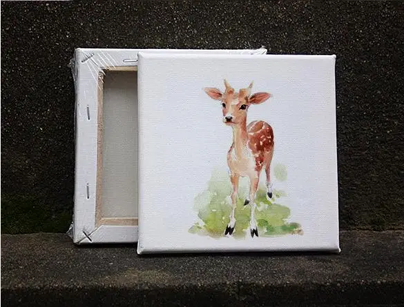 10*10cm Mini 100% cotton 300g blank canvas board 4in*4in