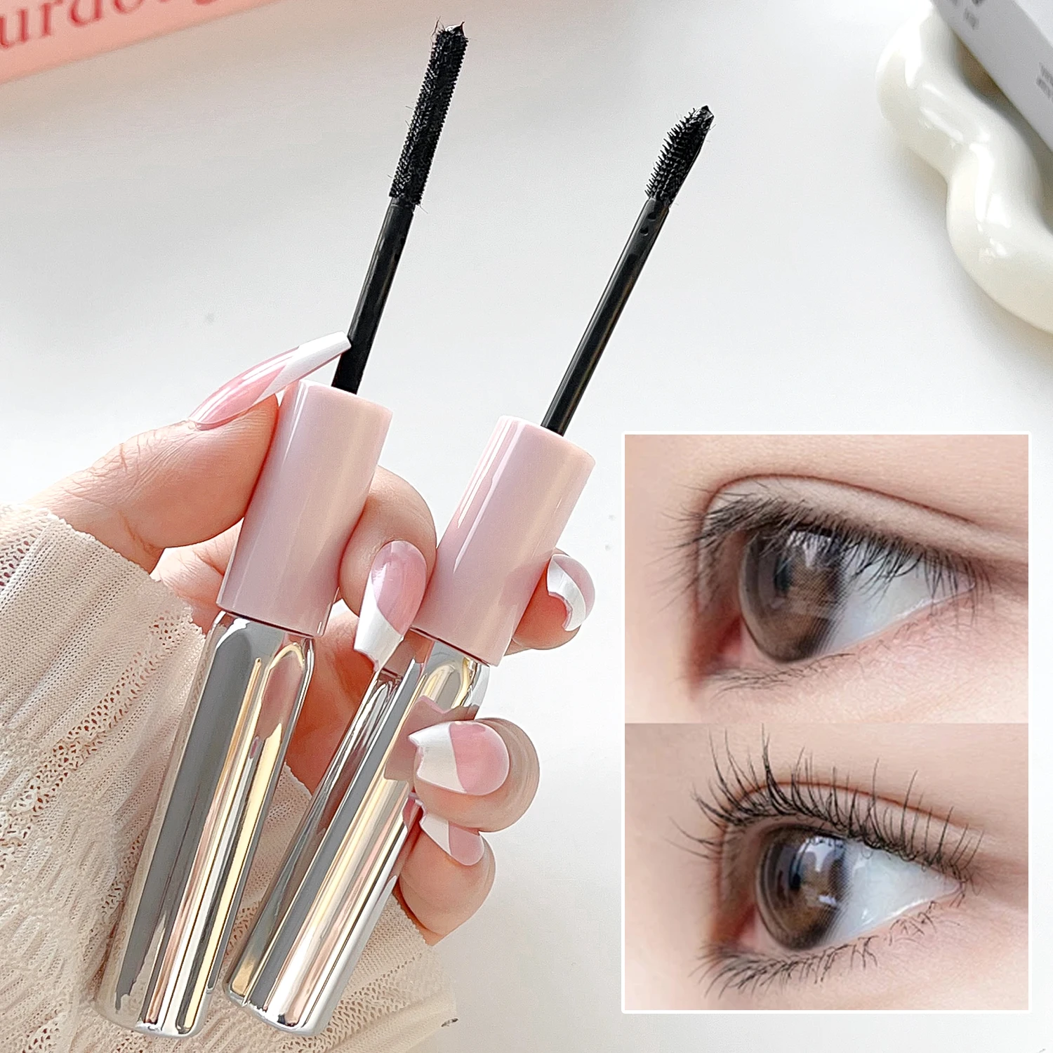 Description Picture 4 of itemDouble Head Mascara Curl Waterproof Non-smudge 3D Mascara Lengthening Black Lash Eyelashes Extension Lasting Matte Eyes Makeup