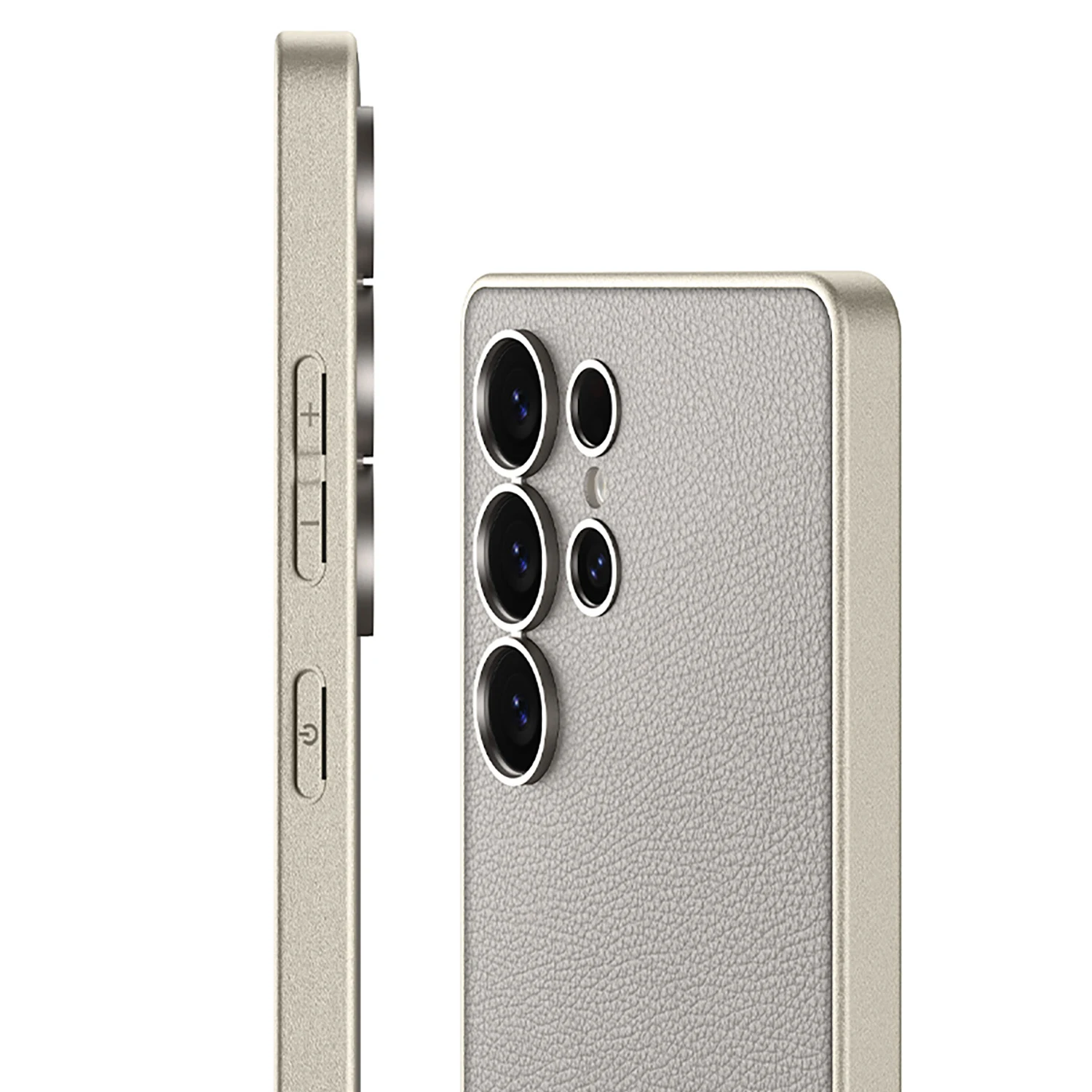 Elegant Metallic Paint Leather Case - Slim Protective Cover with Soft Edges