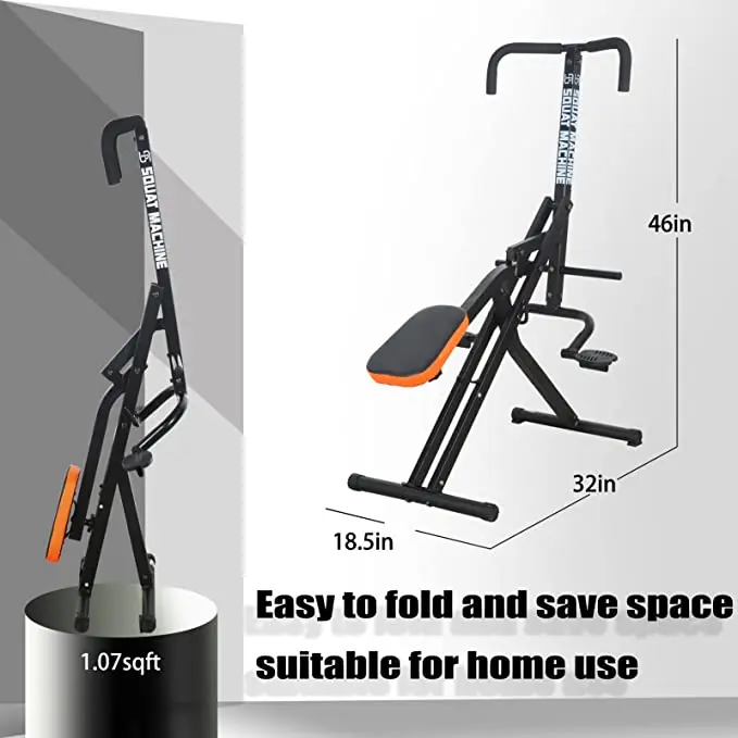 Row Squat Rider Machine for Legs and Glutes Shaping Squat Assist Trainer & Total Crunch