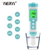 Yieryi TDS EC PH Salinity Meter ORP H2 S.G TEMP Water Quality Monitor Solution Fertilizer Resistivity Tester for Pools,Aquariums 2