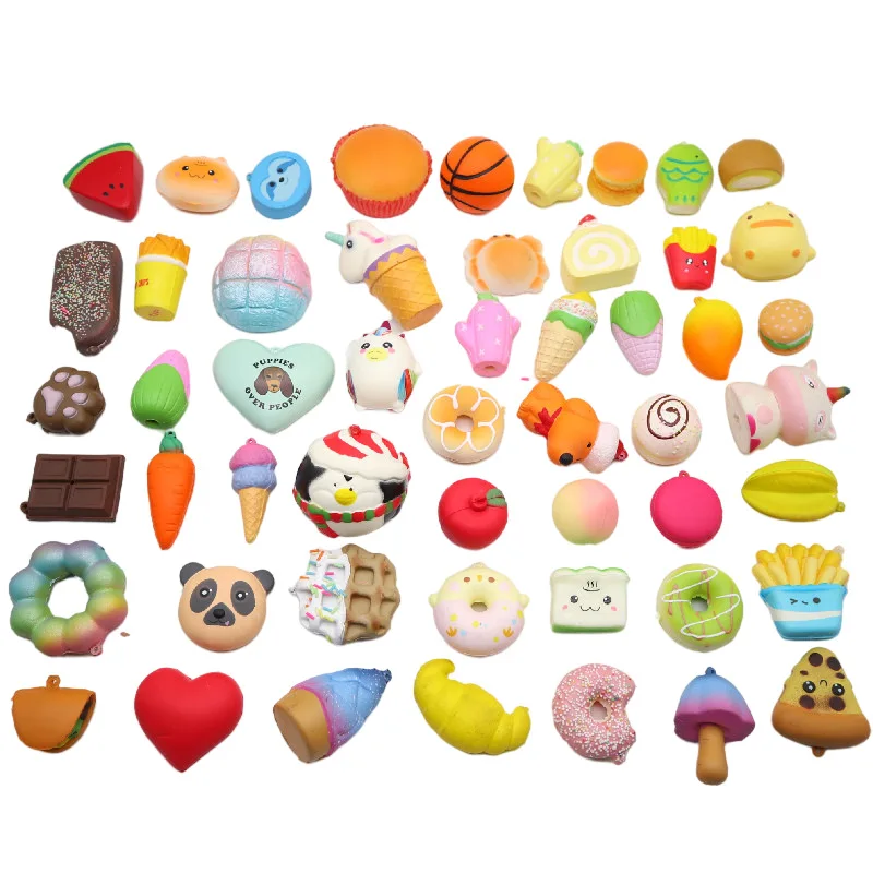 

5PCS Kawaii Squishy Toys For Kids Various Squishies Antistress Ball Squeeze Party Favors Stress Relief Toys For Birthday