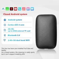 New Car Android Ai Box Wired to Wireless CarPlay Adapter Android Auto Universal Car for Netflix YouTube Multimedia Video Player