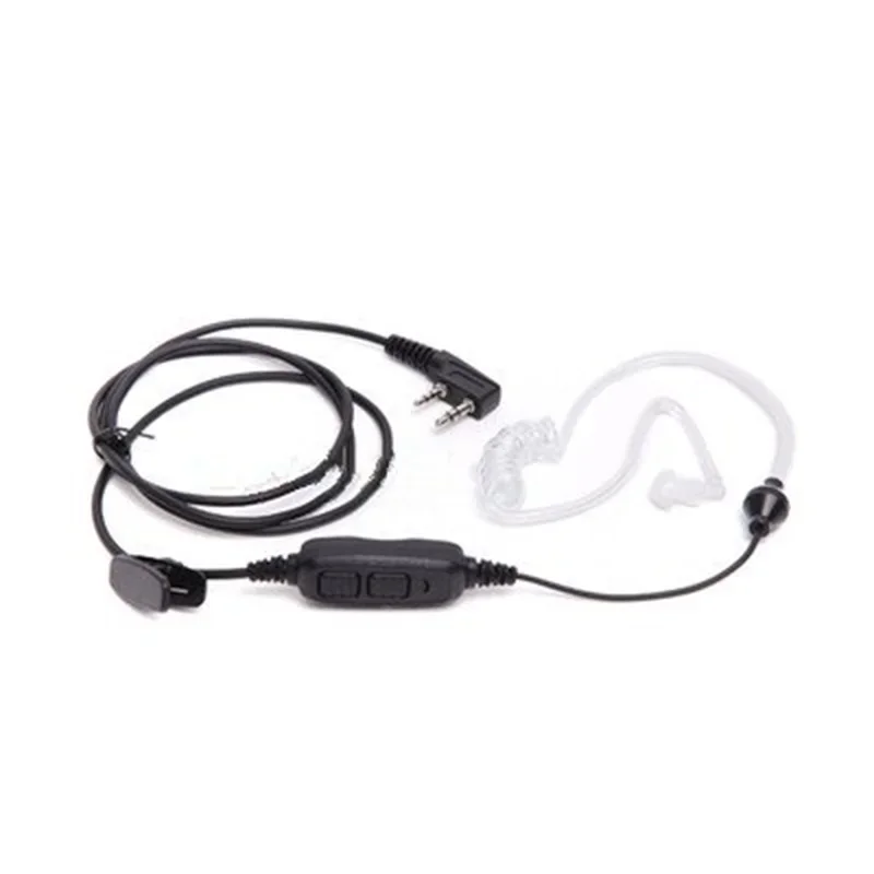 Baofeng 양방향 라디오 UV-82 마이크 헤드셋 포함 듀얼 PTT 에어 덕트 이어피스, UV 82, UV82L, UV-89, TK3207, TK3118 액세서리