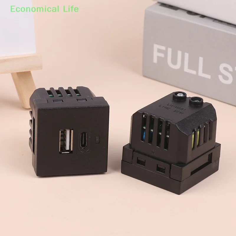 USB C타입 전원 패널 소켓 커넥터 내장 USB 데스크탑 소켓, AC 전원 소켓 충전 모듈 콘센트, 5V 2.1A