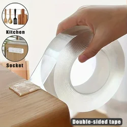 Ultra - Strong Transparent Double - Sided Reusable Waterproof Tape for Home and Bathroom Use (Transparent)