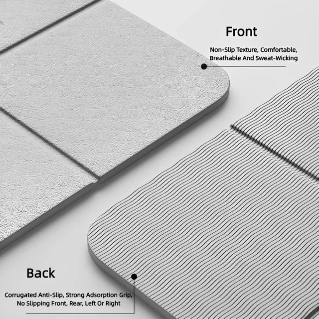 Ecological, Tpe, folding yoga mat, for travel, physical exercise, double-sided, anti-slip, Pilates and floor exercise 5