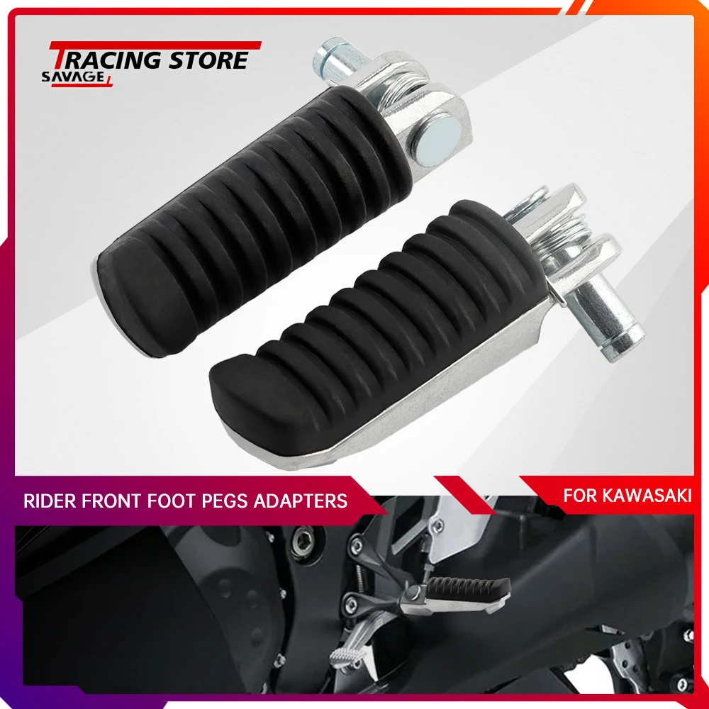 

Front Foot Pegs Adapters For KAWASAKI ZX 600R/6R/9R12R ZZR ZRX 600 1100 C/D 1200 ZR 400/550/750/1100 Motorcycle Parts Footrest