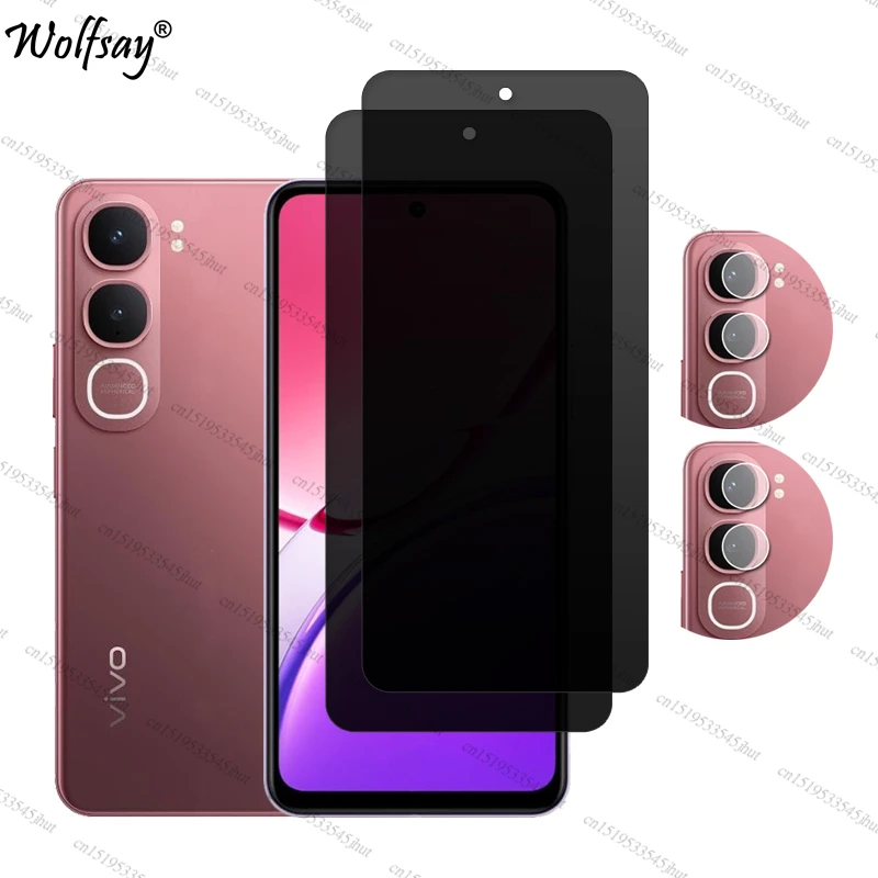 Premium Anti-Spy Tempered Glass Privacy Screen Protector with Camera Lens Film for 6.68-Inch Smartphones