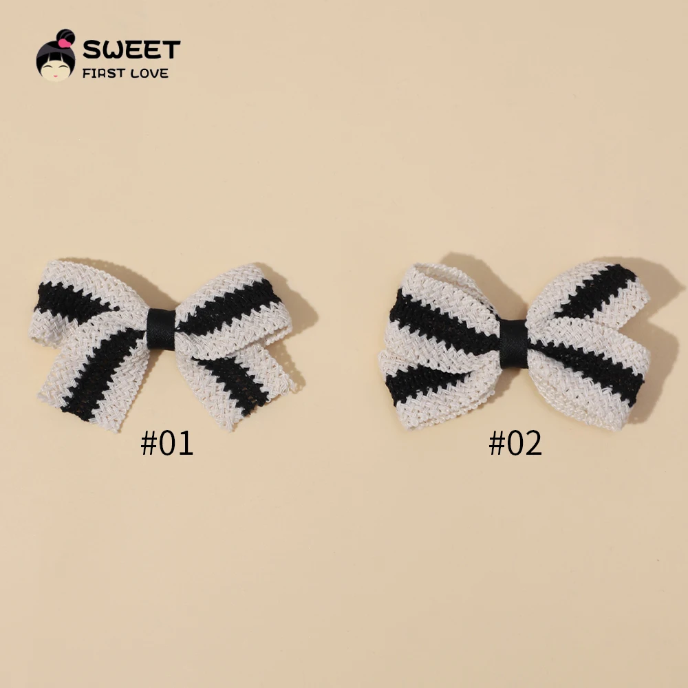 Knit Hair Bows Boutique Hair Clip for Girls Hairgrips New Kids Headwear Baby Accessories For Gift Baby Clips