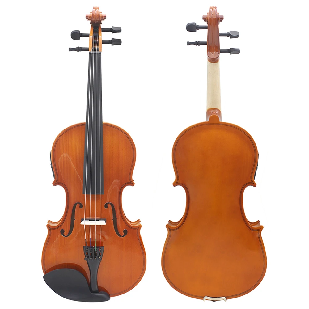 Astonvilla 4/4 Violino Elettrico Acustico Acero Legno Massello Eq Violino Acustico Violino Strumenti A Corda Con Accessori Custodia