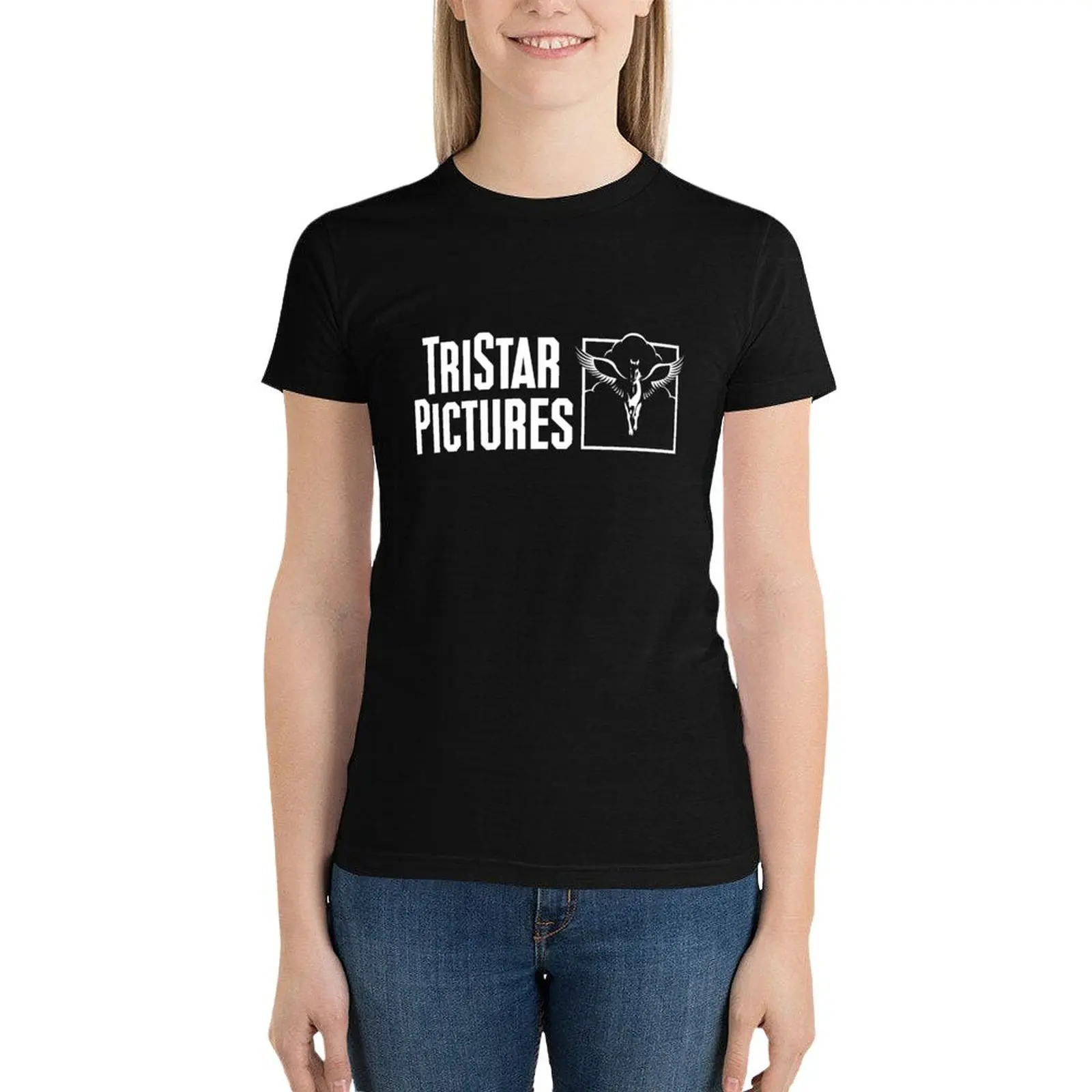 Tristar Pictures Logo T-Shirt lady clothes plus size tops Womens graphic t shirts