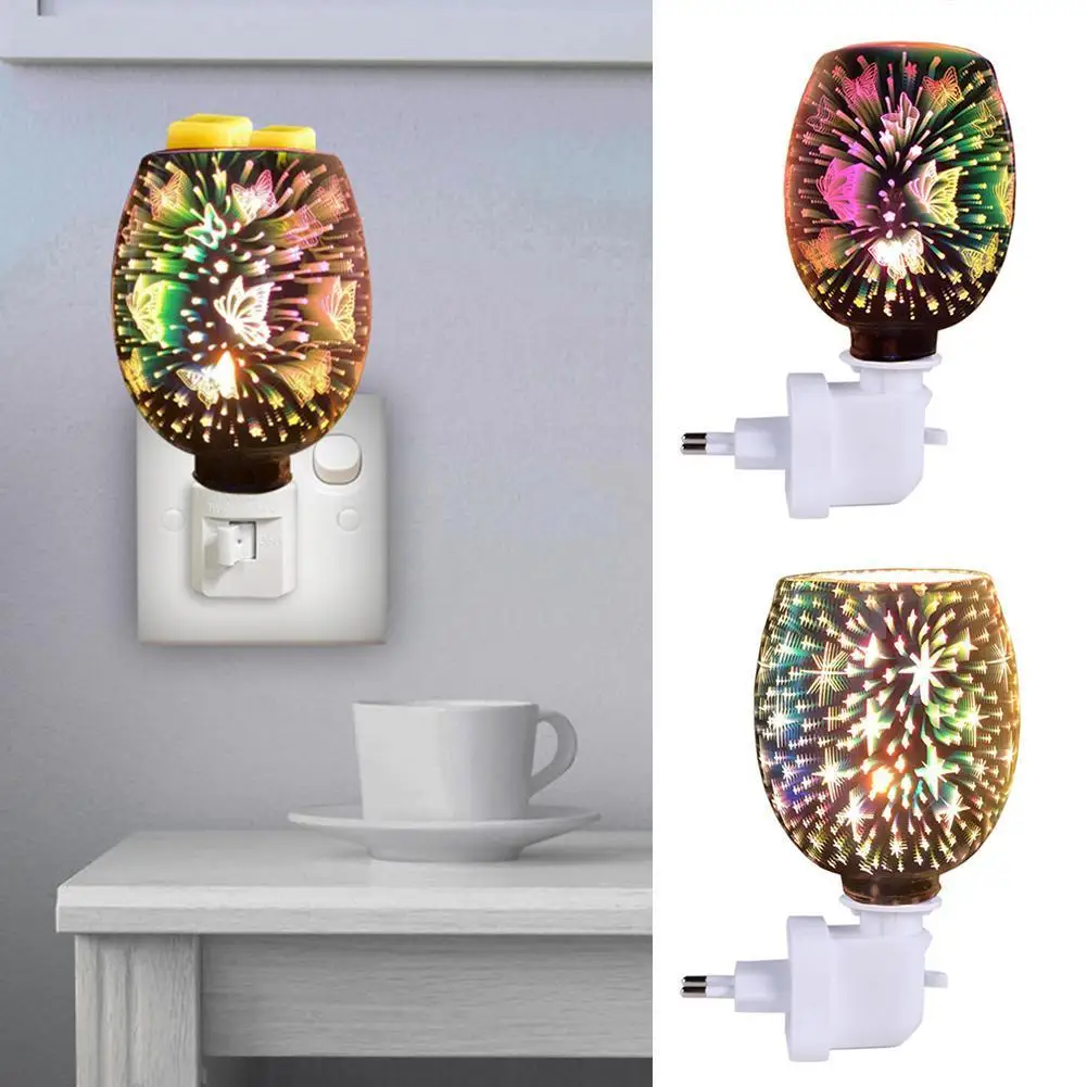 Plug Aromatherapy Diffuser Wax 3D Electric Melt Warmer Lamp Aroma Essential Oil Burner Night Light 2022 Home Decora