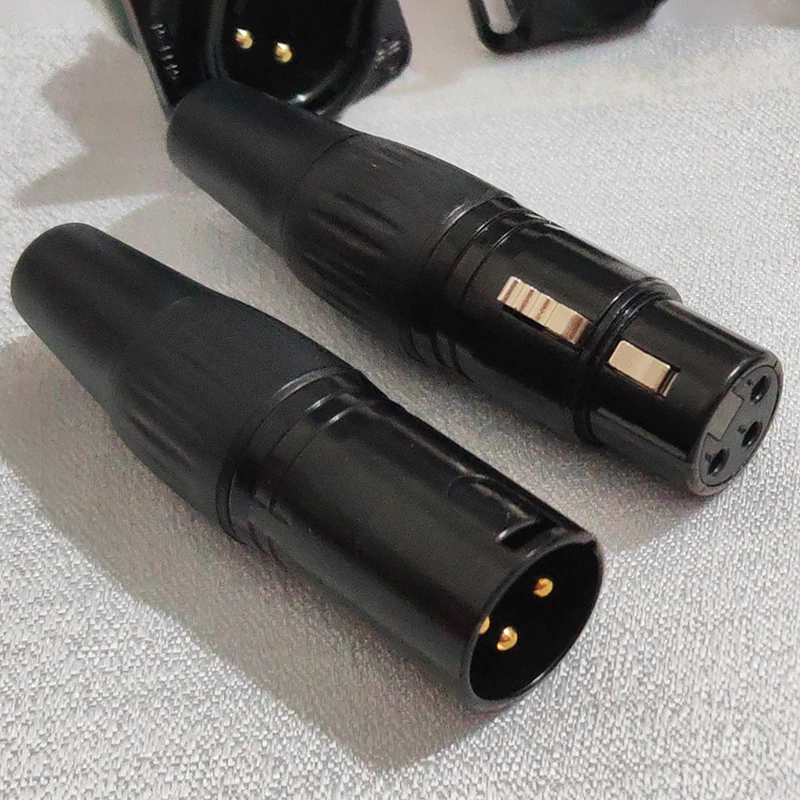 Cltgxdd HL XLR 3Pin Stecker/Buchse Mikrofon Audio Kabel Stecker Stecker Kanone MIC Kabel Termination Schwarz Silber Mikrofon Stecker – Detail 7
