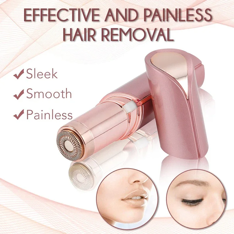 Epilator Face Hair Removal Lipstick Shaver Electric Eyebrow Trimmer Women Hair Remover USB Charging Mini Shaver Epilator 3