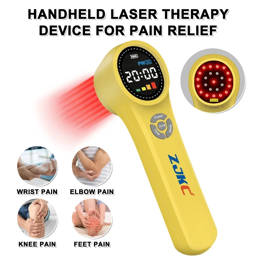 ZJKC LLLT Cold Laser Massager for Pain Inflammation 24 Diodes Muscle Relaxation 980nm 810nm 660nm Infrared Light Physiotherapy 620nm 810nm led physiotherapy red infrared laser safety glasses 650nm 808n protective goggles for 808nm 650nm semiconductor