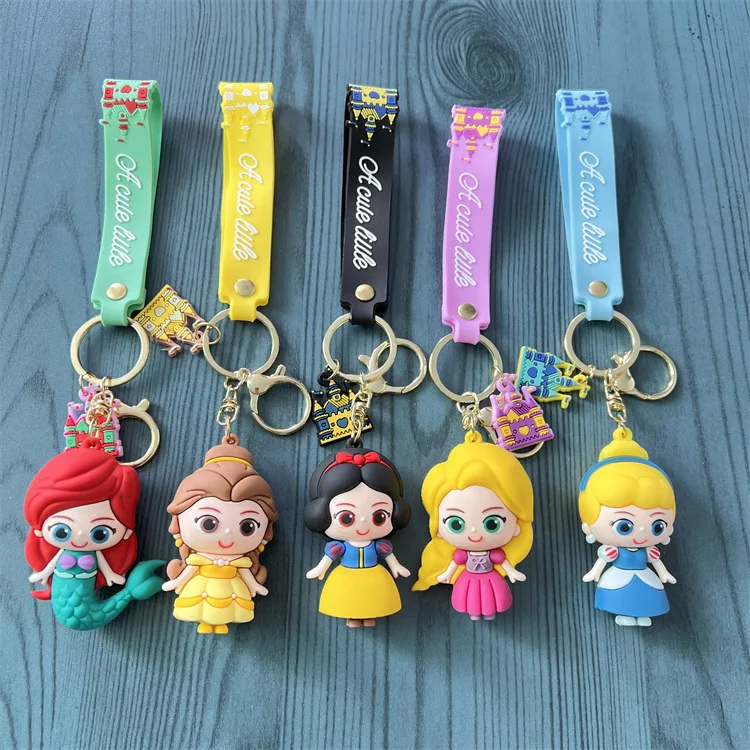 DisneyPrincessSnowWhiteElsaAnimeCartoonPendantKeychainHolder