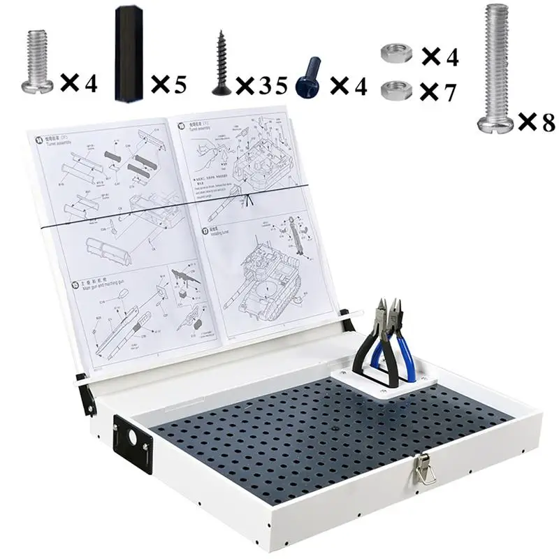Assembling Model Tool Storage Box PVC Hobby Model Making Accessories Organizer Multifunctional Parts Shelf
