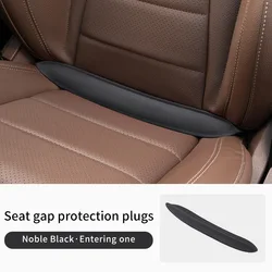 Car Seat Gap Filler - Universal Elastic PU Dustproof Interior Accessories (Set of 2) (Black 2 Pcs)