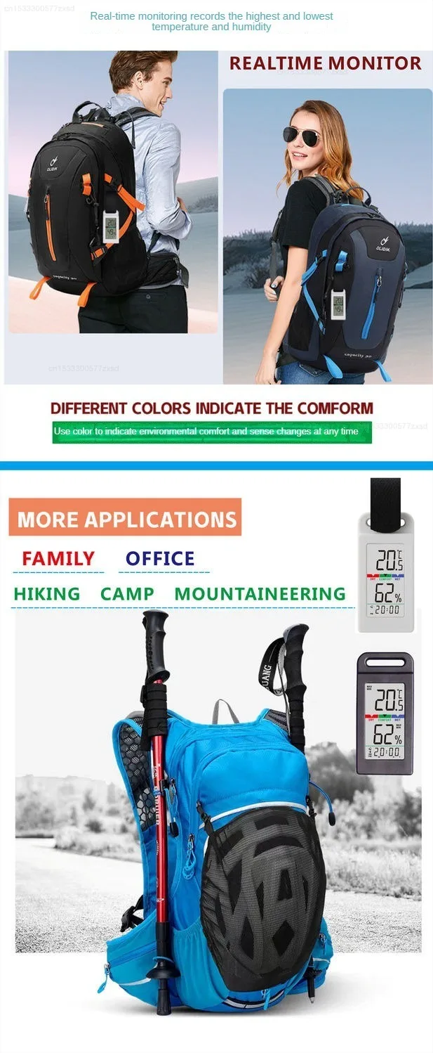 Description Picture 5 of itemIconic Brand Wellink Mini Temperature Humidity Instruments Outdoor Camping Mountaineering Vehicle Pendant Keychain Compass Thermometer