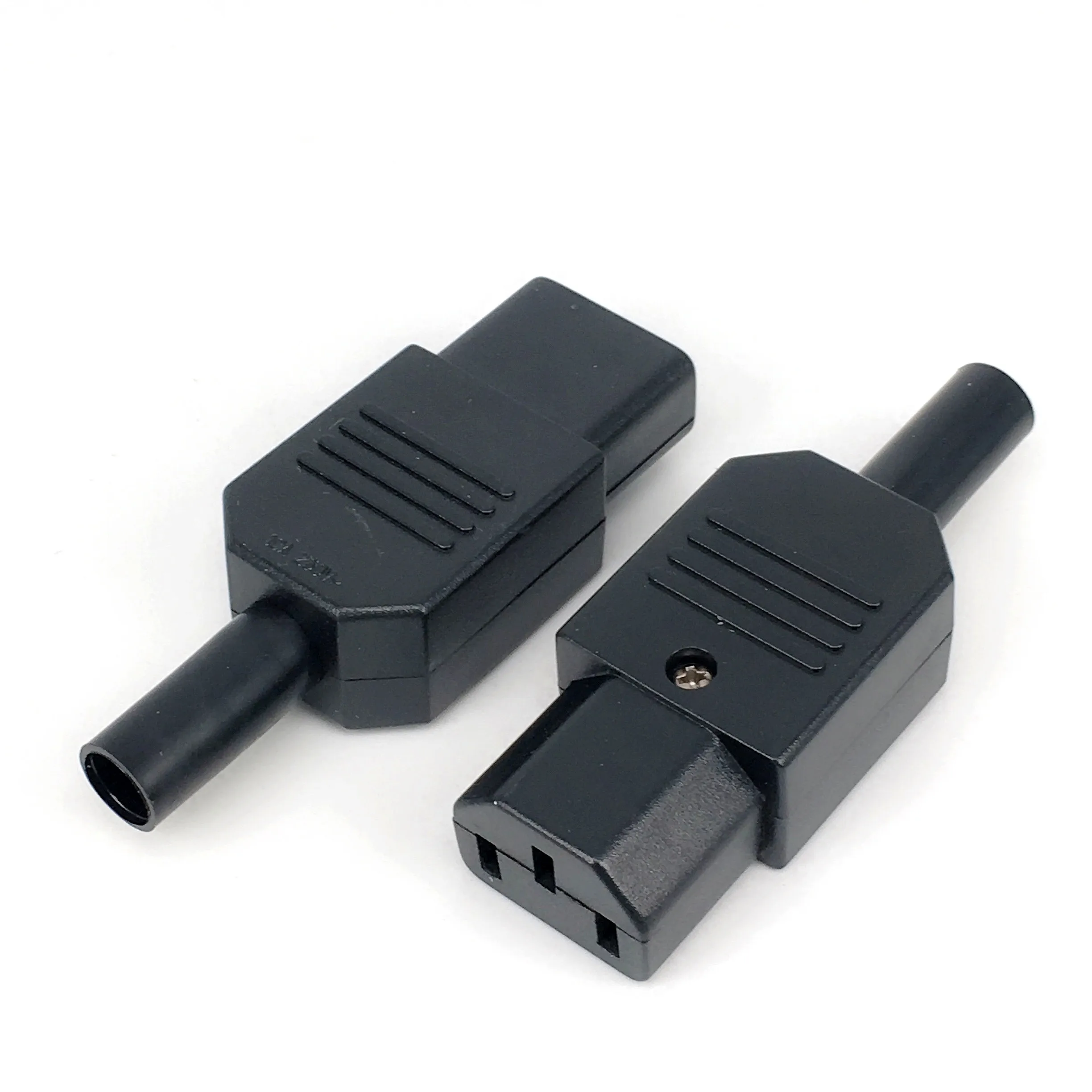 10pcs 10A 250V Black IEC C13 female Plug Rewirable Power Connector 3 pin AC Socket