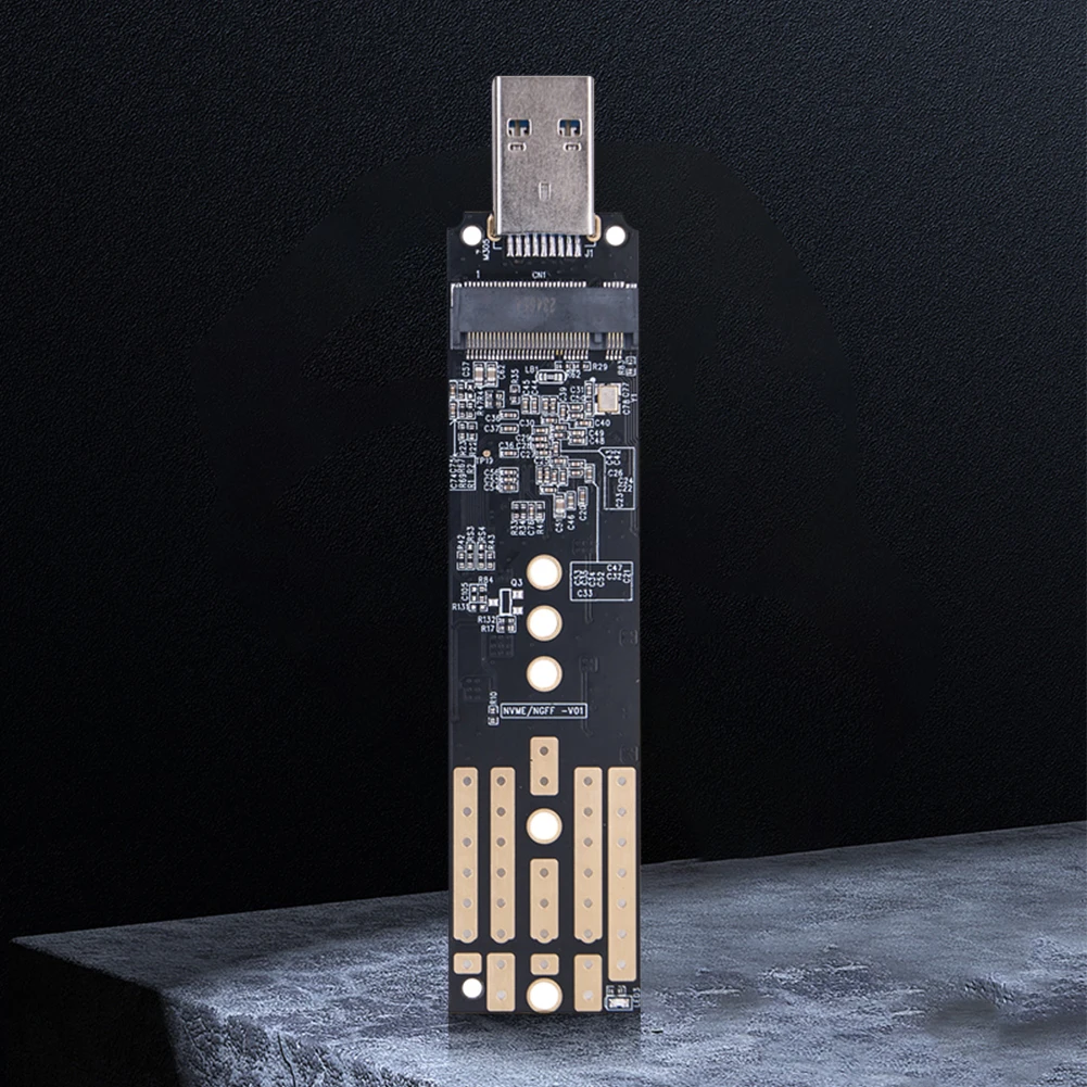 JMS581DL 듀얼 프로토콜 SSD 인클로저, 외부 인클로저 케이스, M.2 NVME/NGFF에서 USB3.1 A 타입, M.2 SATA/NVME SSD 어댑터, 1000 MB/s