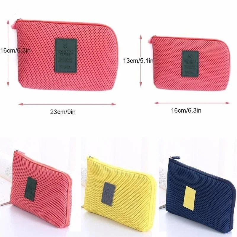 Portable Kit Case Sponge Bag Storage Bag Digital Gadget Devices USB Cable Earphone Pen Bag Travel Storage Bag for Digital Data