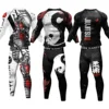 Cody Lundin 2 PCS Long Sleeve Sportsuit BJJ jiu jitsu Rashguard Shirts Bjj Grappling Compression Pants Running Active Wear 1