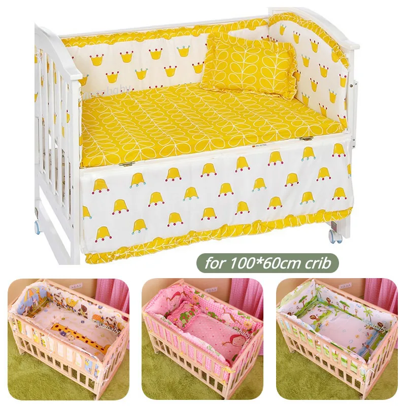Small Yellow Duck Friends Cute Baby Crib Bedding 7pcs Black Friday Cot ...