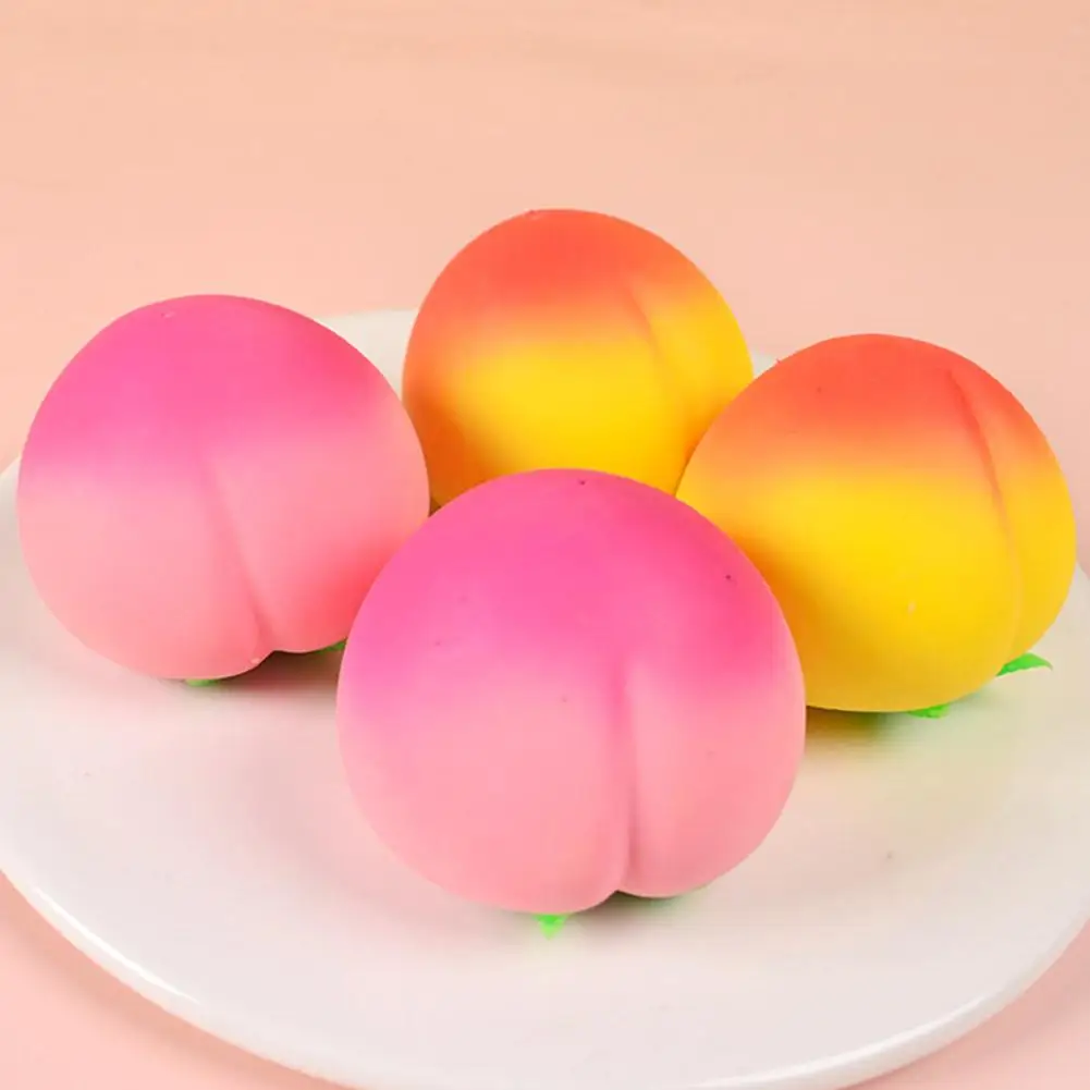 Rosa Pfirsich Anti-Stress Spielzeug Langsam Aufsteigendes Frucht-Knautschspielzeug Spaßiges Design Quetschbare Geschenke – Detail 2