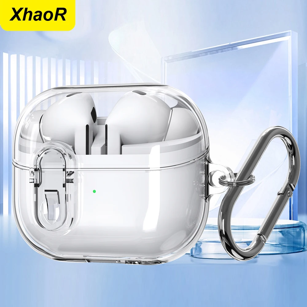 Transparent Secure Lock Earphone Cover with Hook